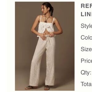 Reformation Olina Linen pants